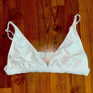 White bathing suit top